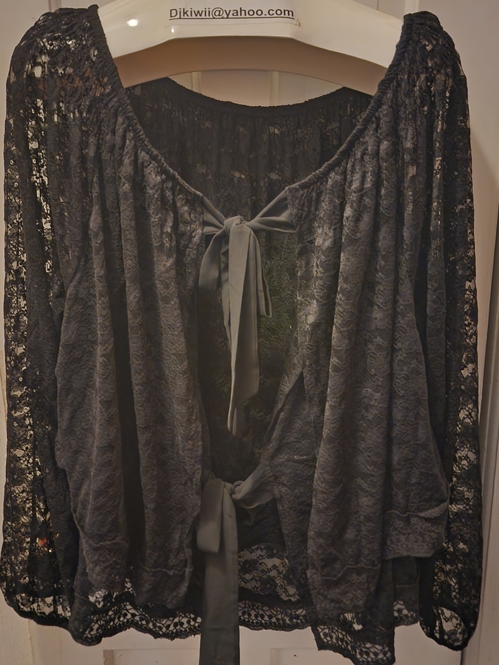 New! 3x [Torrid x Festi] Black Tie Back Lace Top - Picture 2 of 12